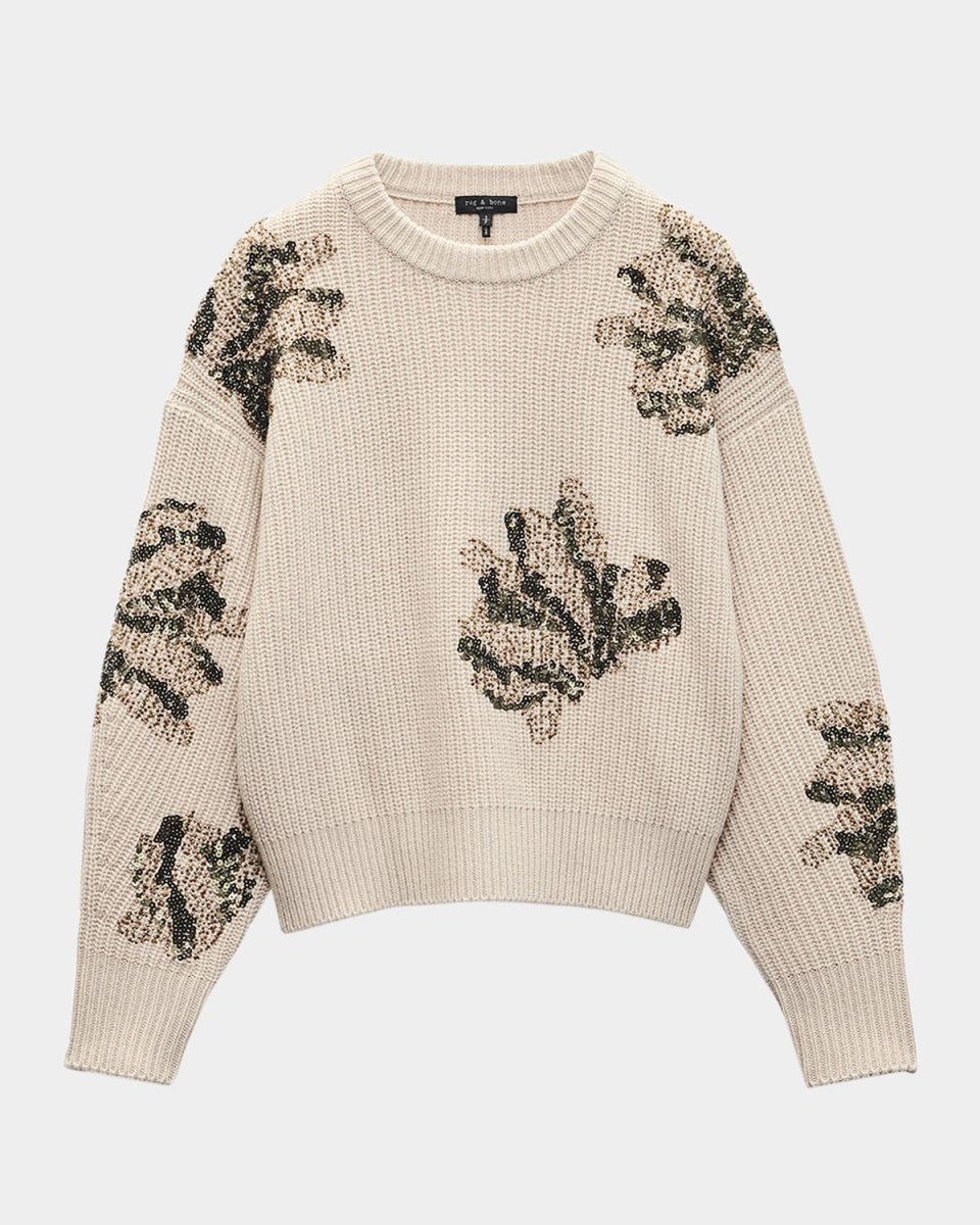 Julie Sequined Wool Sweater